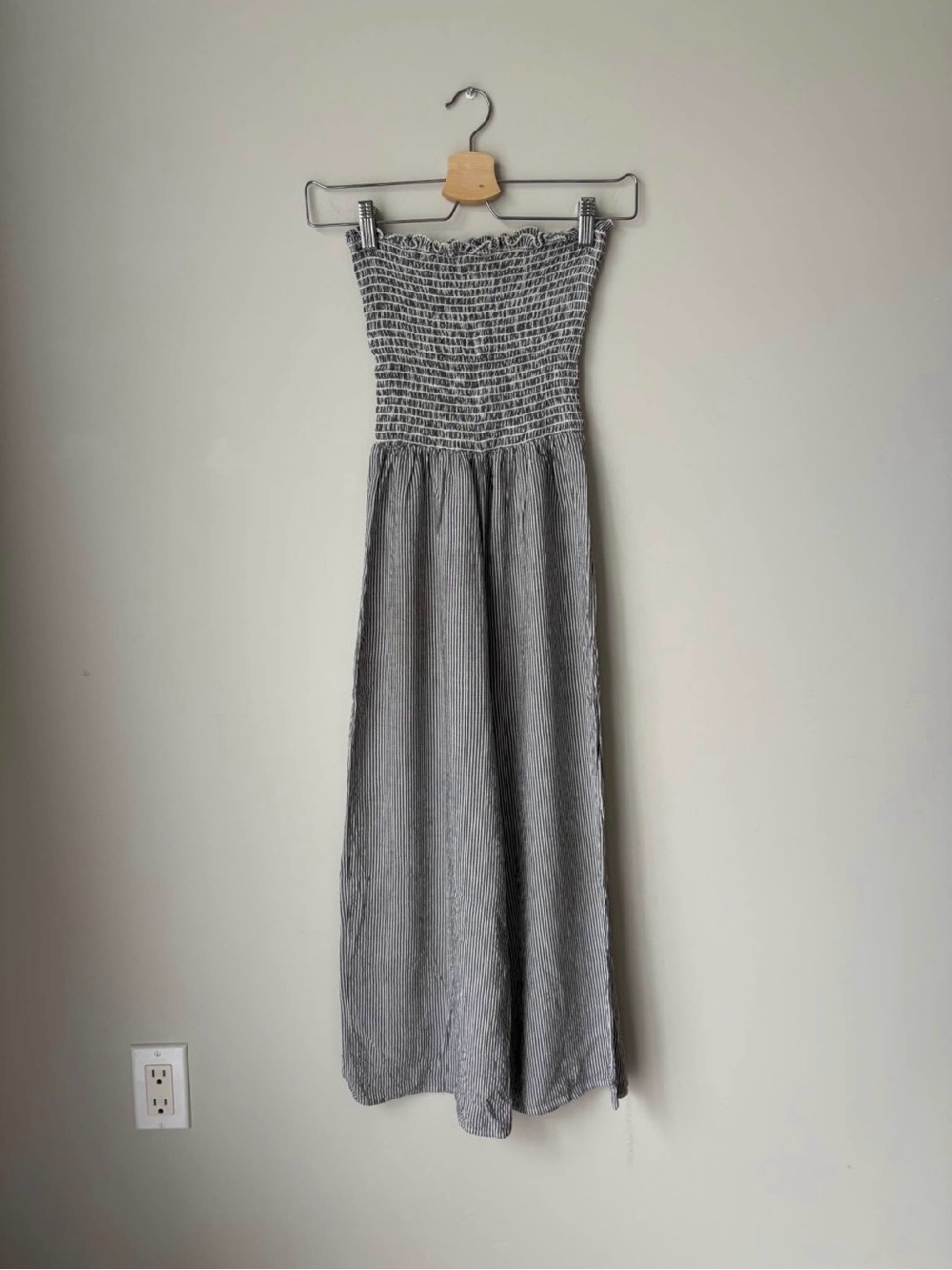 Women’s GARAGE Summer Grey Pin Stripe Romper